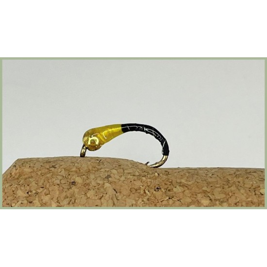 Goldhead Buzzers Trout Flies - 12 Pack Okey Dokey Buzzers Black Size 10/12